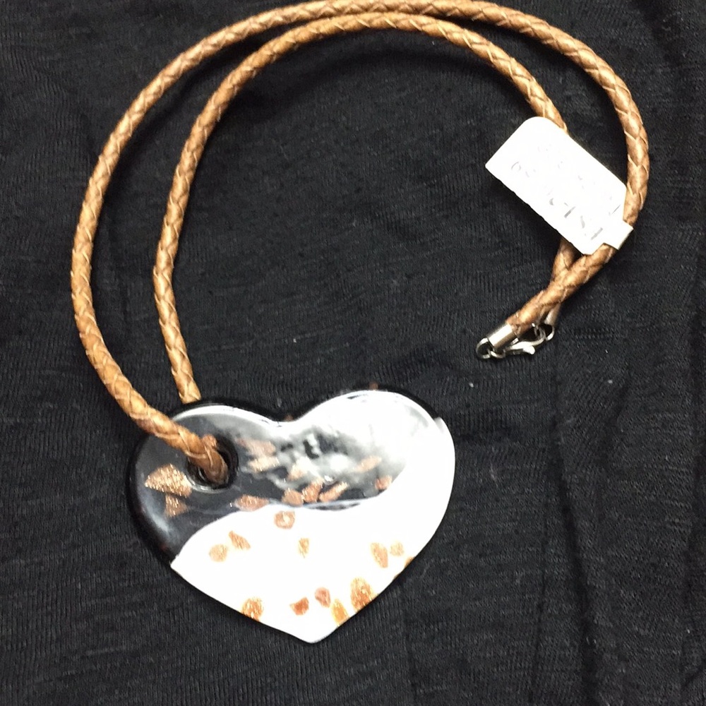Glass heart necklace